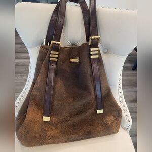 Michale Kors Distressed Leather Tote Bag